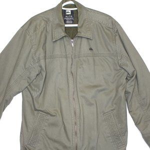 Quicksilver Army Green Mens Sherpa Lined Jacket XL